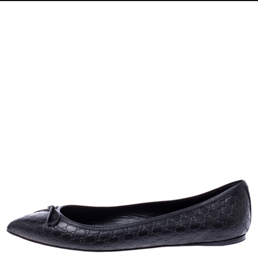 Gucci Microguccissima Leather Agatha Ballet Flats